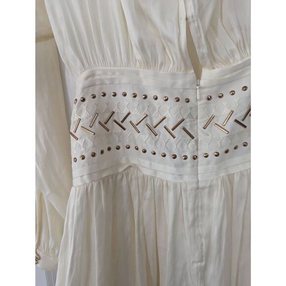 Ramy Brook Stella‎ Corset Mini Dress women's size small cream gold - Picture 14 of 16